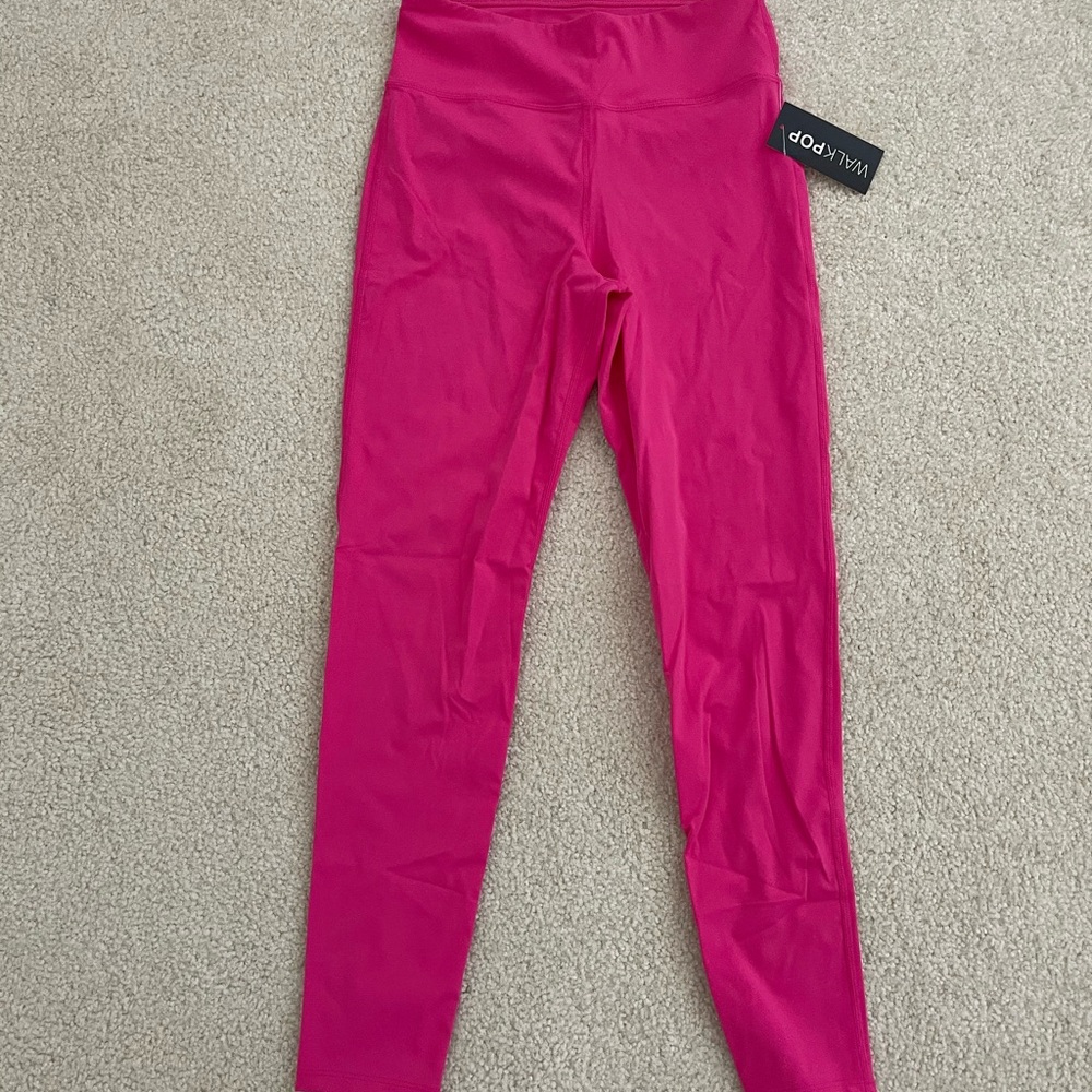 Pink High-Waist Leggings for Active Wear